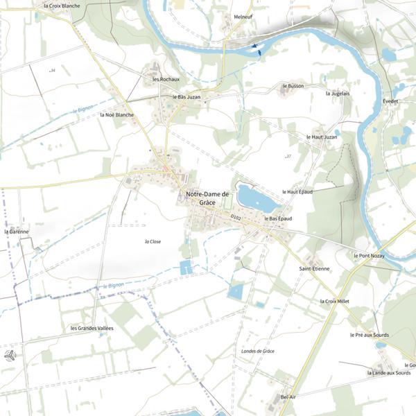 Plan cartographique de Aux Deux Tonneaux