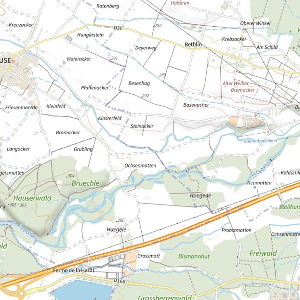 Plan cartographique de Baerenbach