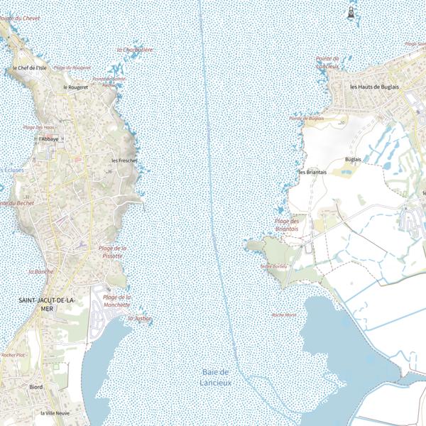 Plan cartographique de Baie de Lancieux