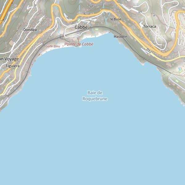 Plan cartographique de Baie de Roquebrune