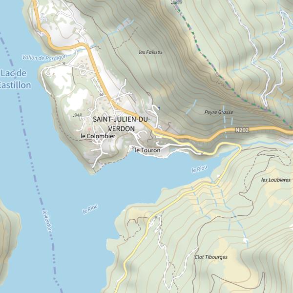 Plan cartographique de Baie du Tournon