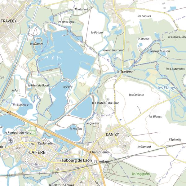 Plan cartographique de Ballastière (Aisne)