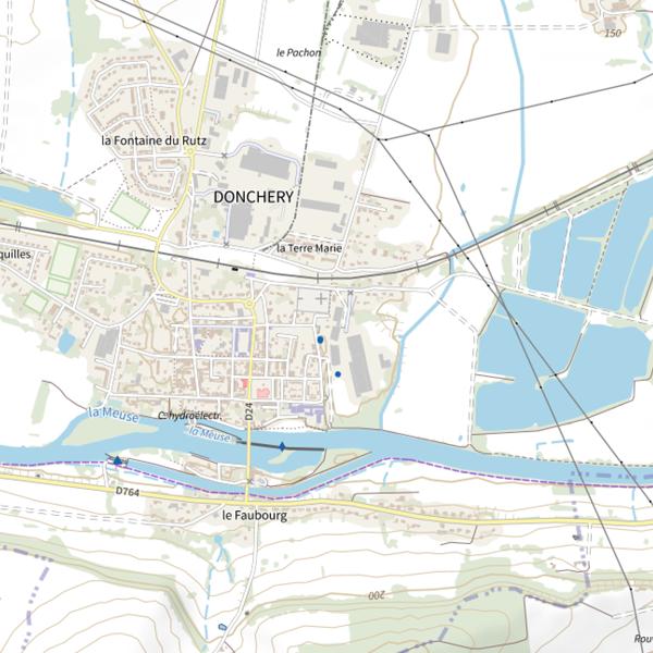 Plan cartographique de Ballastière de Donchery