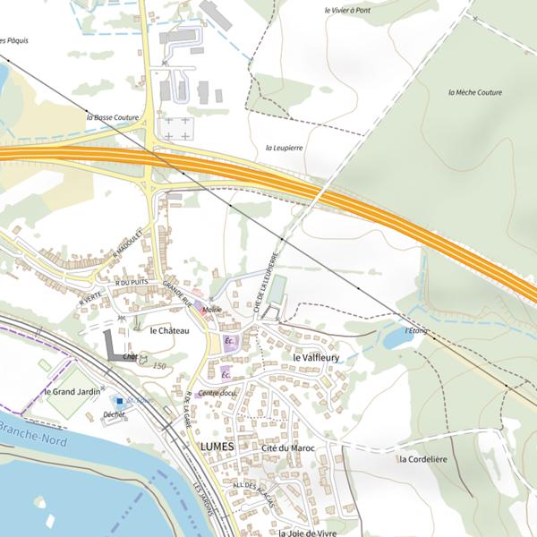 Plan cartographique de Ballastière de Plain Perche
