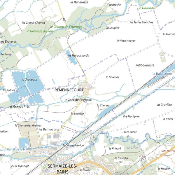 Plan cartographique de Ballastière de Sermaize