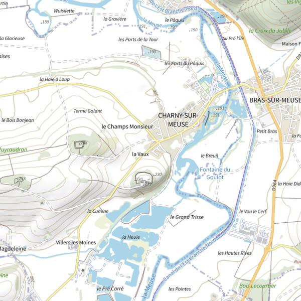 Plan cartographique de Ballastière de Wameau