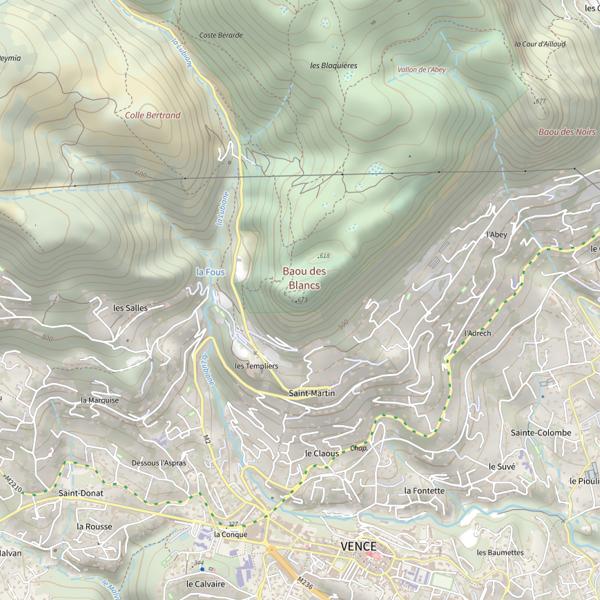 Plan cartographique de Baou des Blancs