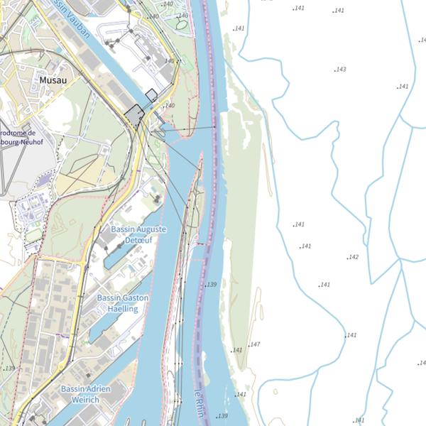 Plan cartographique de Barrage Agricole de Strasbourg