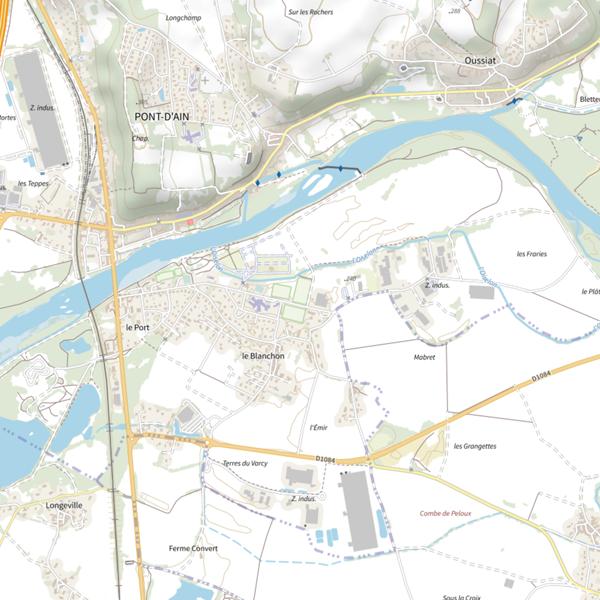 Plan cartographique de Barrage Convert