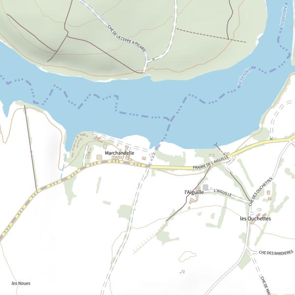 Plan cartographique de Barrage d'Albert, Marchandelle, St Michel-le-Cloucq