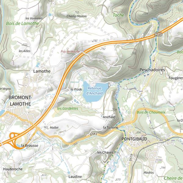 Plan cartographique de Barrage d'Anschald