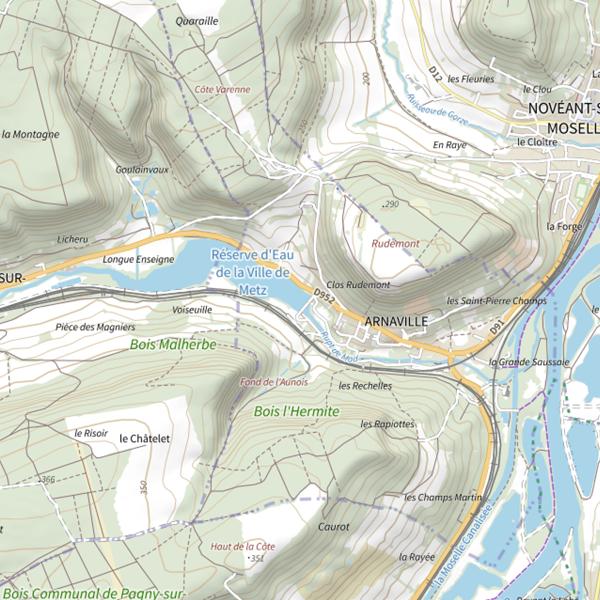 Plan cartographique de Barrage d'Arnaville