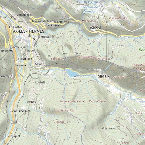 Plan cartographique de Barrage de Campauleil