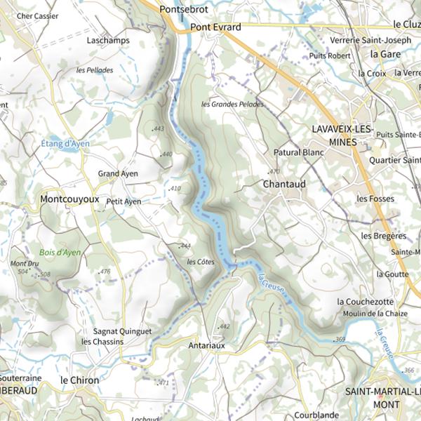 Plan cartographique de Barrage de Chantegrêle
