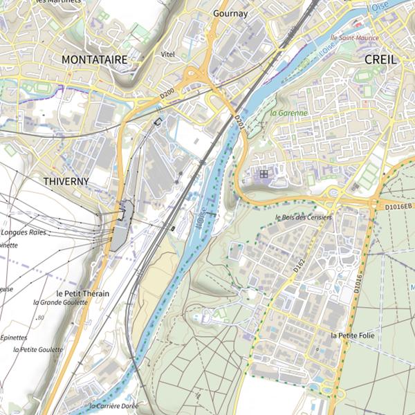 Plan cartographique de Barrage de Creil