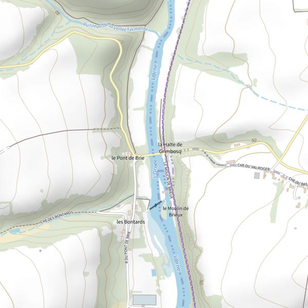 Plan cartographique de Barrage de Gimbosq