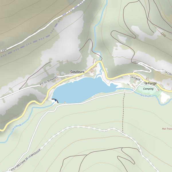 Plan cartographique de Barrage de Goulours