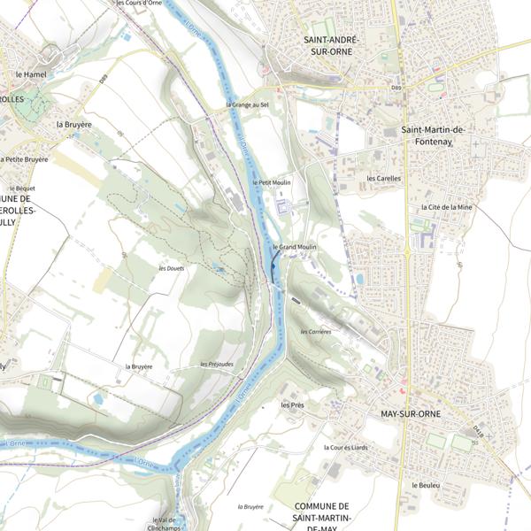 Plan cartographique de Barrage de Grand Moulin