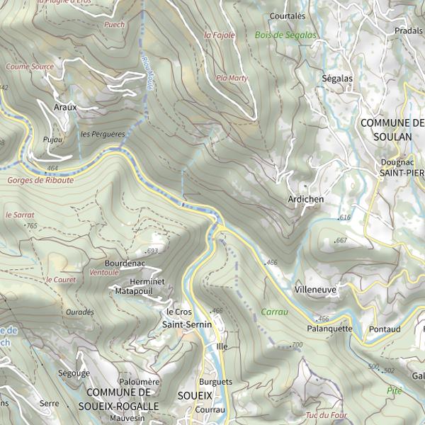 Plan cartographique de Barrage de Kercabanac