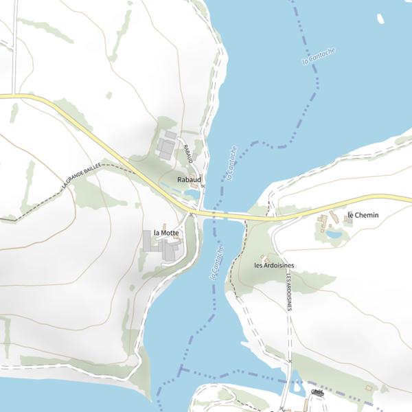 Plan cartographique de Barrage de la Cantache