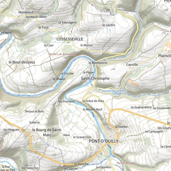 Plan cartographique de Barrage de la Courbe