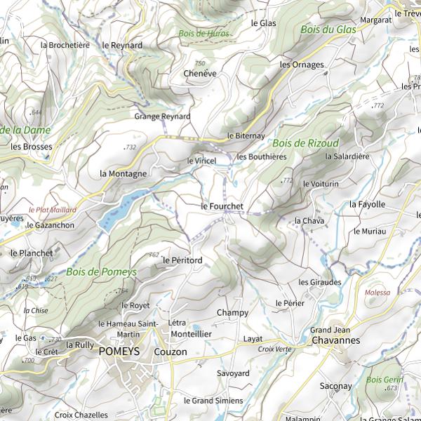 Plan cartographique de Barrage de la Gimond