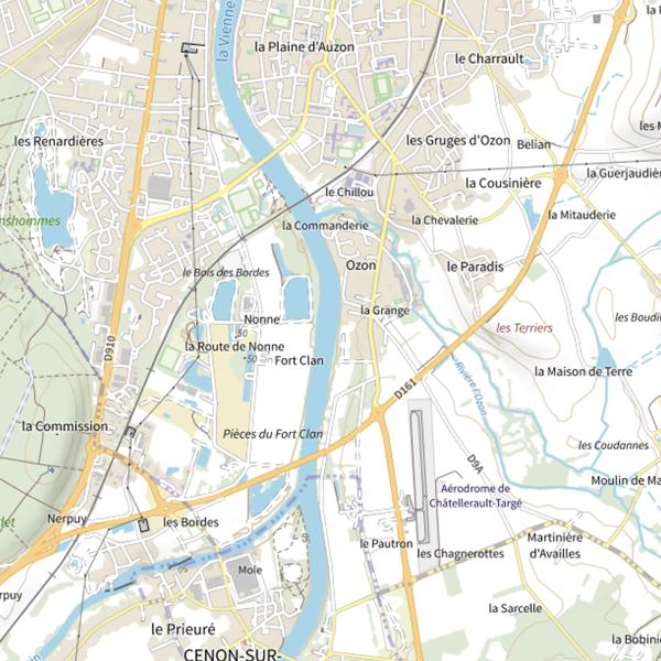 Plan cartographique de Barrage de la Manufacture