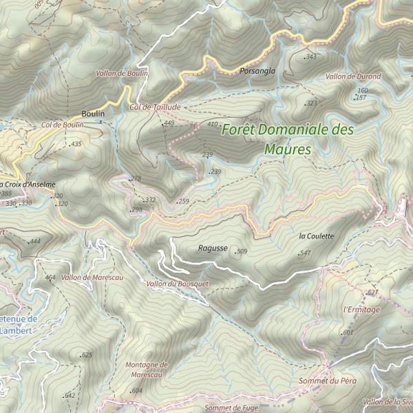 Plan cartographique de Barrage de La Verne