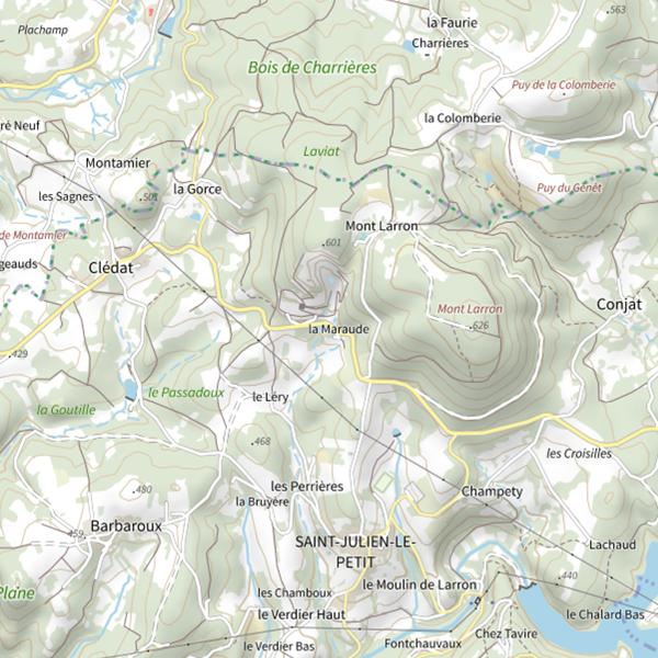 Plan cartographique de Barrage de Martiniex