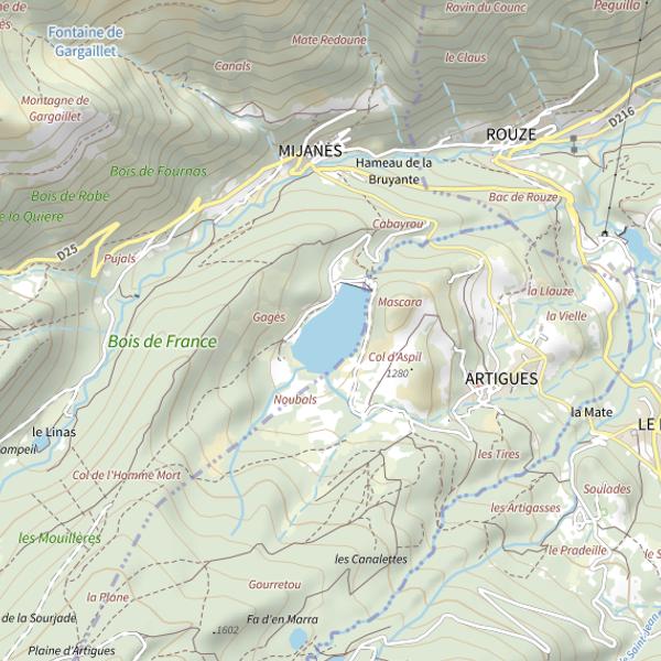 Plan cartographique de Barrage de Noubals