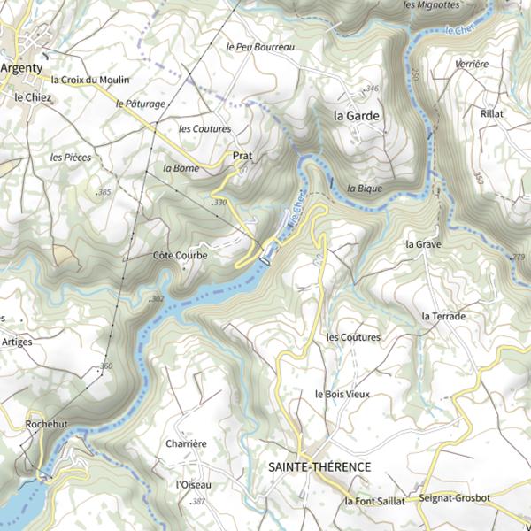 Plan cartographique de Barrage de Prat