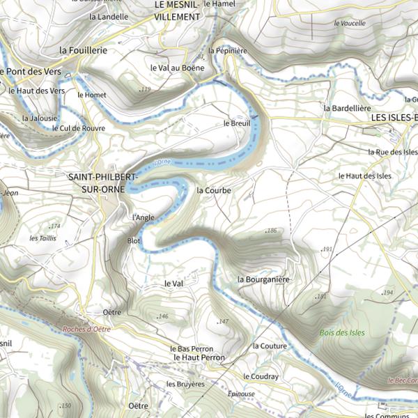 Plan cartographique de Barrage de Saint-Philbert (Les Isles-Bardel)