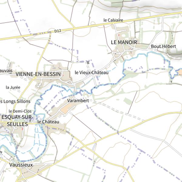 Plan cartographique de Barrage de Vienne-en-Bessin