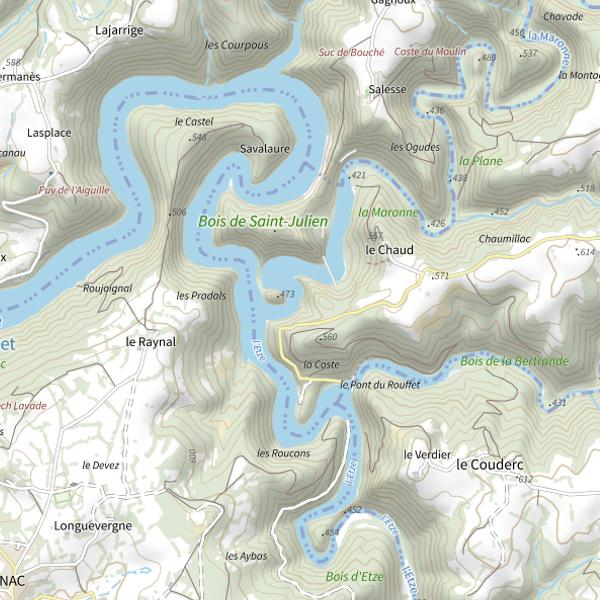 Plan cartographique de Barrage d’Enchanet