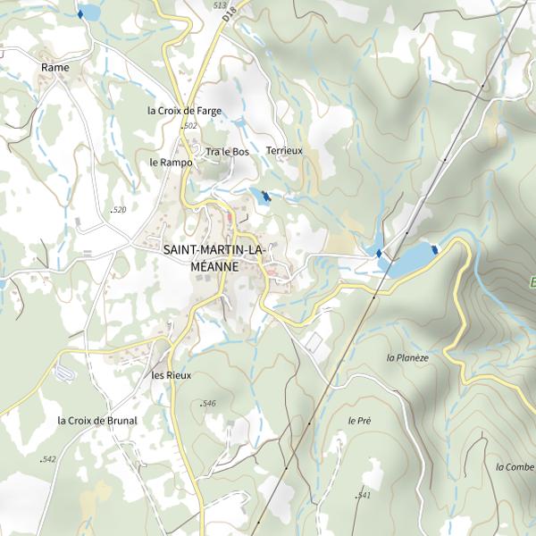 Plan cartographique de Barrage du Chastang