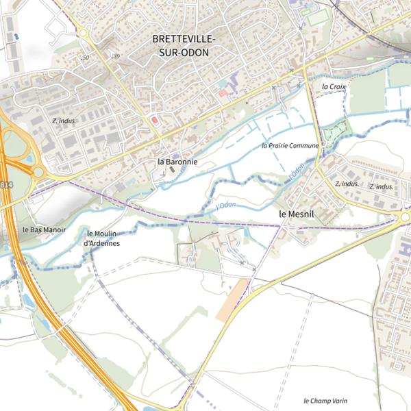 Plan cartographique de Barrage du Mesnil de louvigny