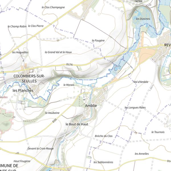 Plan cartographique de Barrage du Moulin de la Porte