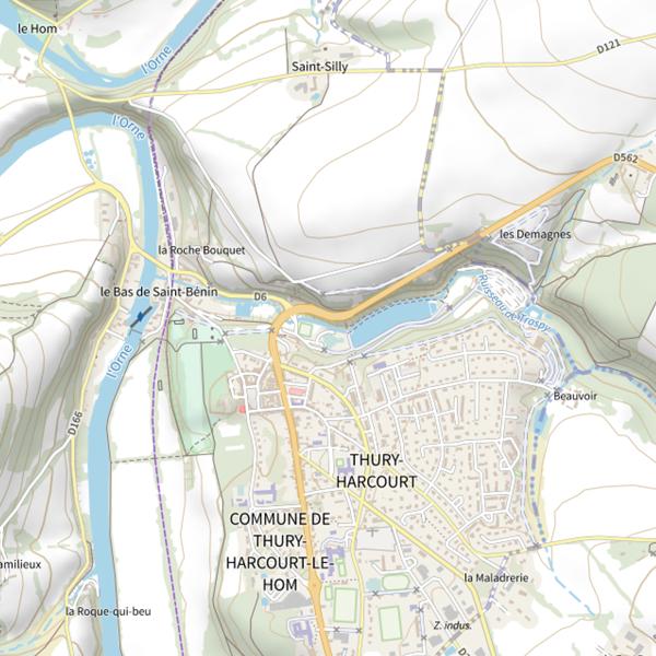 Plan cartographique de Barrage du plan d'eau du Traspy