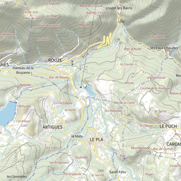 Plan cartographique de Barrage du Rialet