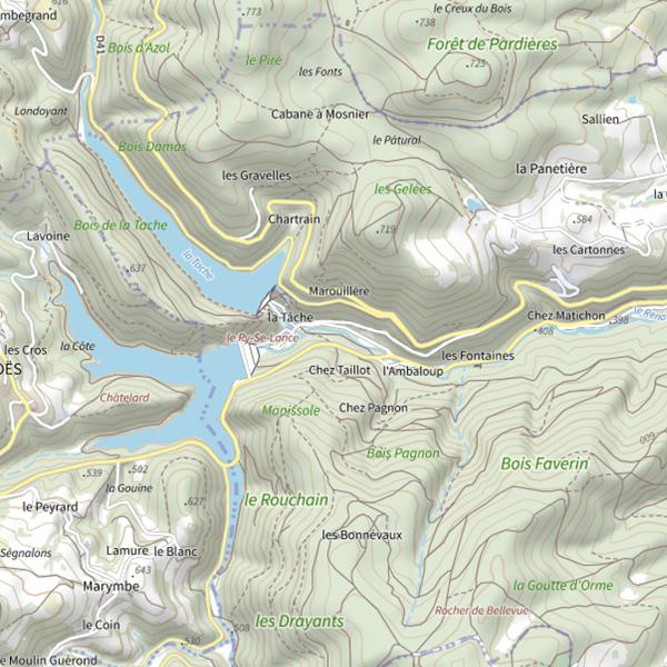 Plan cartographique de Barrage du Rouchain