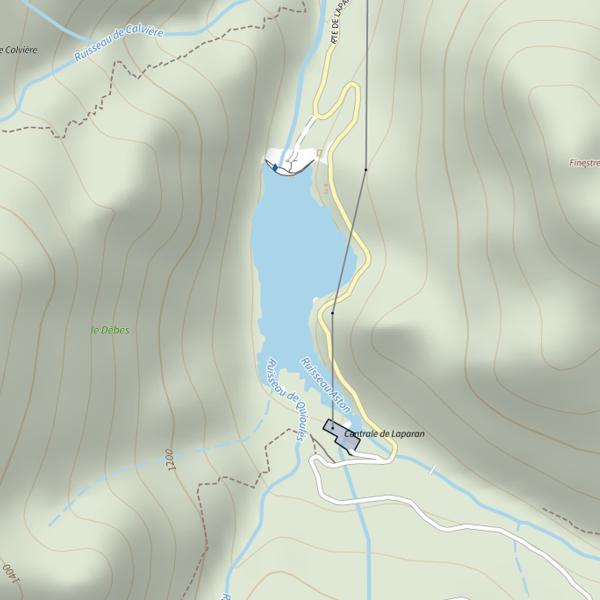 Plan cartographique de Barrage Riète