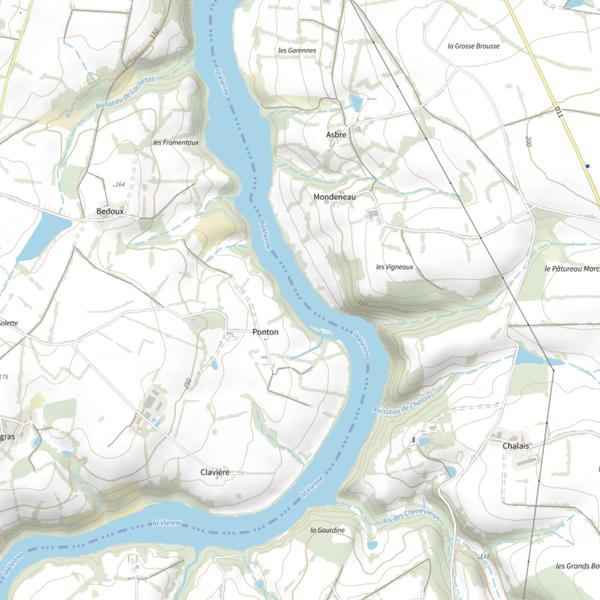 Plan cartographique de Barrages de Roches (Millac)
