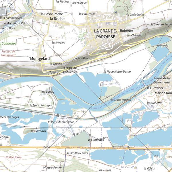 Plan cartographique de Base de Loisirs de la Grande-Paroisse