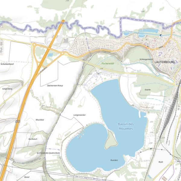 Plan cartographique de Base des Mouettes