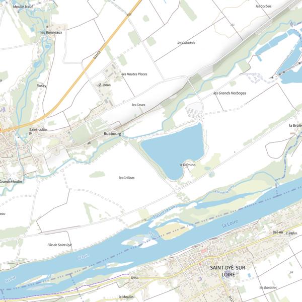 Plan cartographique de Base Nautique du Domino