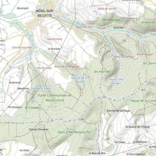 Plan cartographique de Basse de la Religieuse