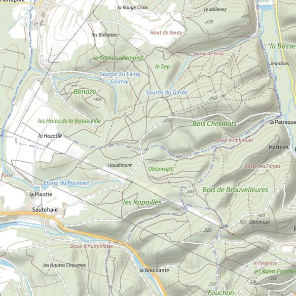 Plan cartographique de Basse d'Obtinru