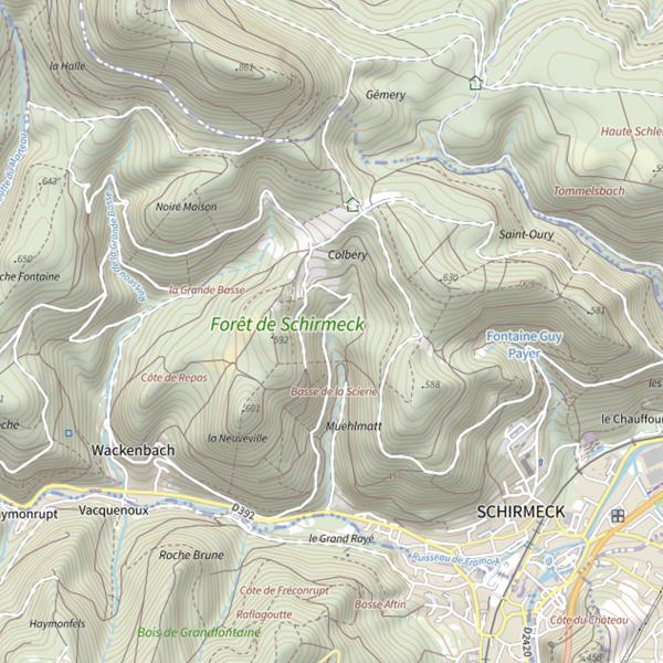 Plan cartographique de Basse Scierie