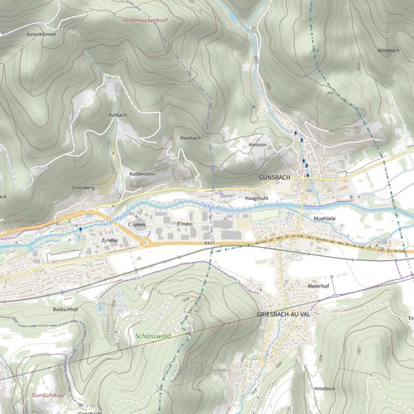 Plan cartographique de Basse Vallee de la Fecht