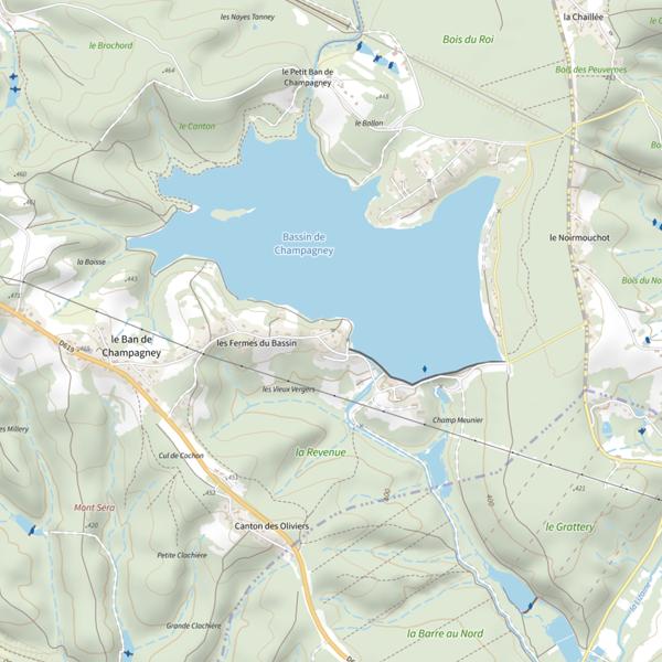 Plan cartographique de Bassin de Champagney